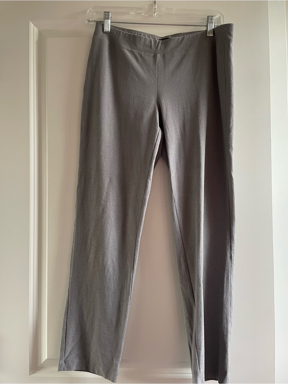 Women's Eileen Fisher Straight Leg Pants - Gray Office Business Corporate